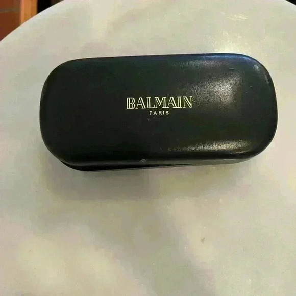 balmain bl200 cateye sunglasses in cream gold with case main image 6